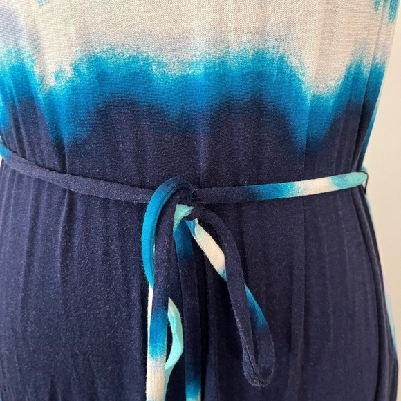 Tie Dye Halter Maxi Dress Tie Front XS - Picture 7 of 8